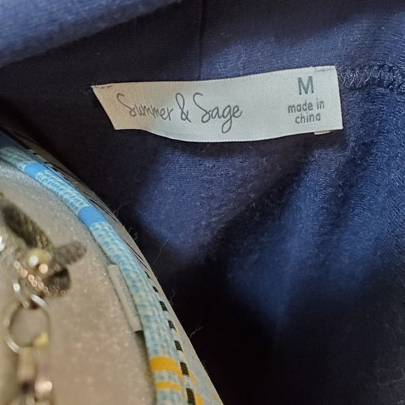 Summer & Sage Navy Blue Open Cardifgan sz M - Picture 13 of 15